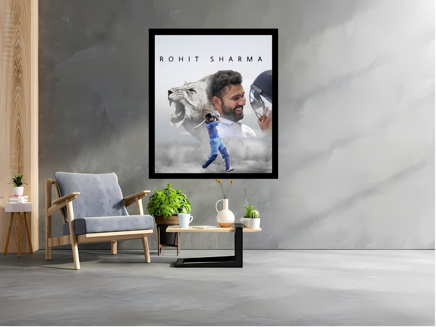 Rohit Sharma Wall Art Motivational Art