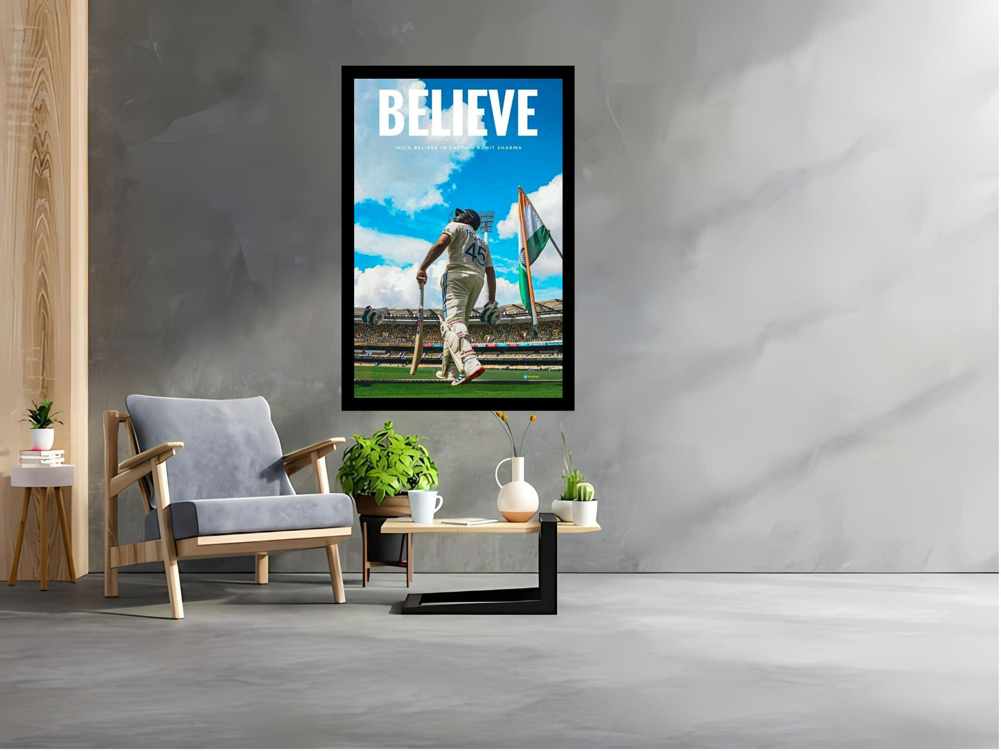 Rohit Sharma Wall Art Motivational Art