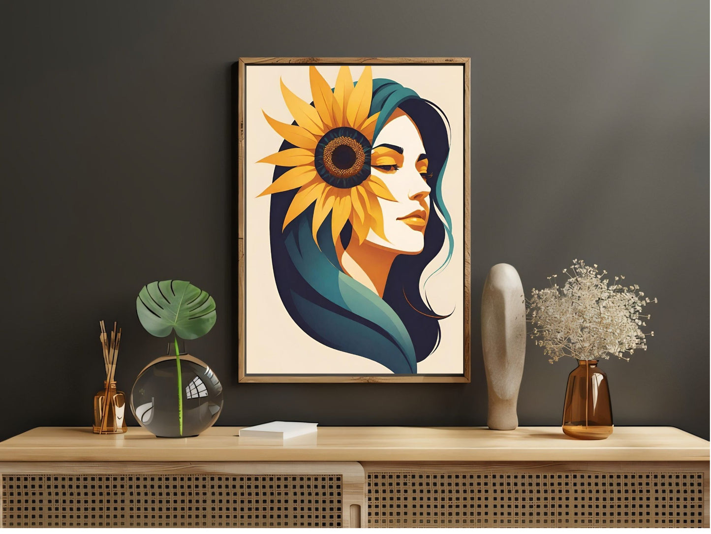 Elegant Canvas Wall Art for Living Room, Bedroom, Office - Modern Abstract Paintings - Framed Decorative Art