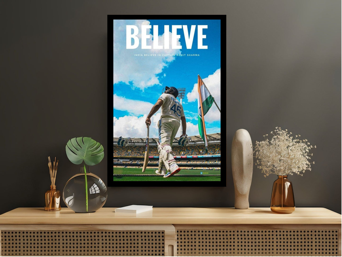 Rohit Sharma Wall Art Motivational Art