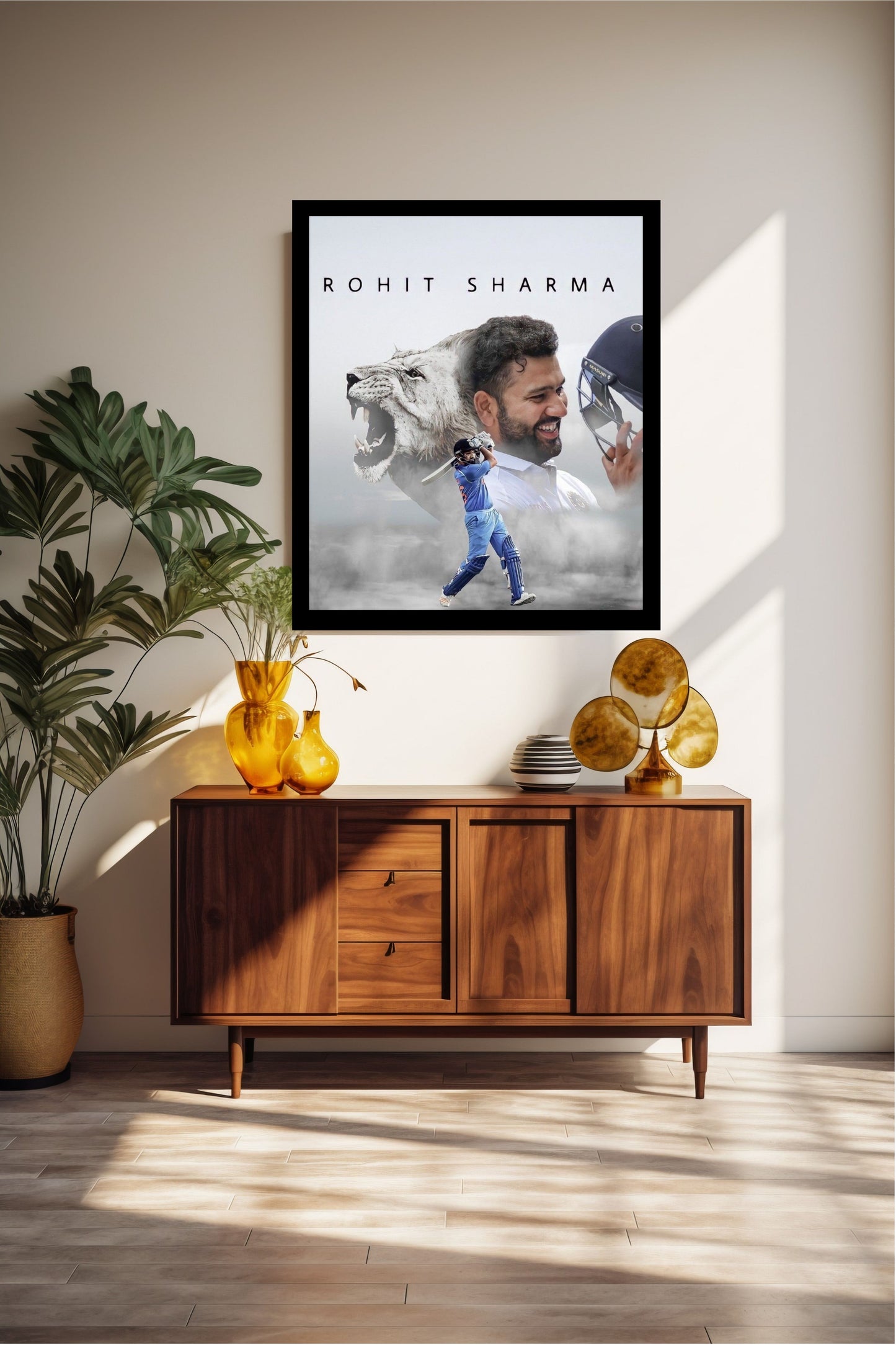 Rohit Sharma Wall Art Motivational Art