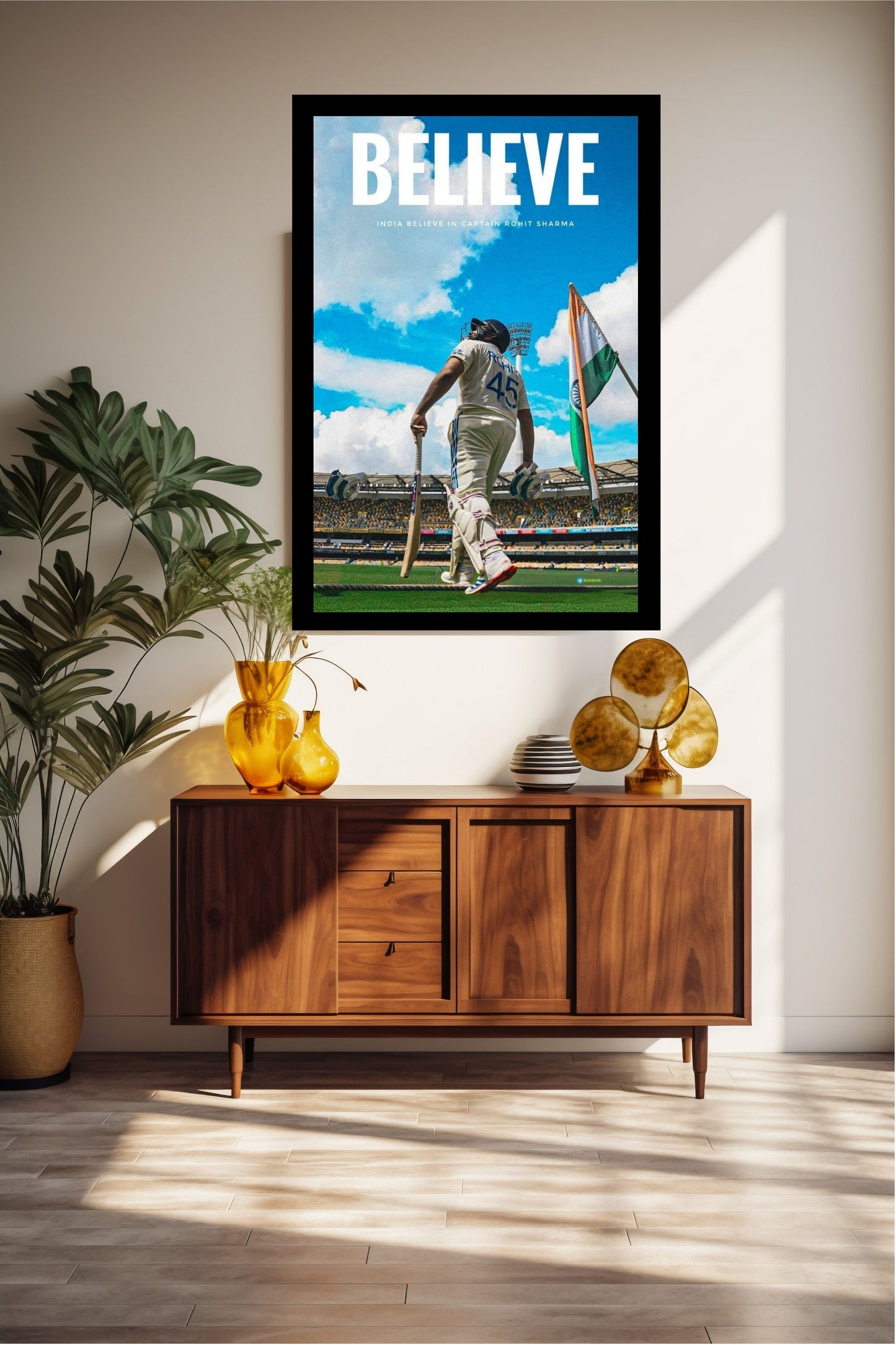 Rohit Sharma Wall Art Motivational Art