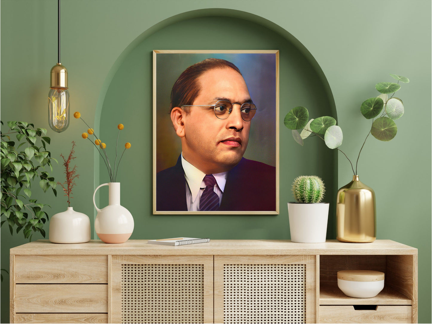 Dr. Babasaheb Ambedkar Photo Frame Wall Art with Frame