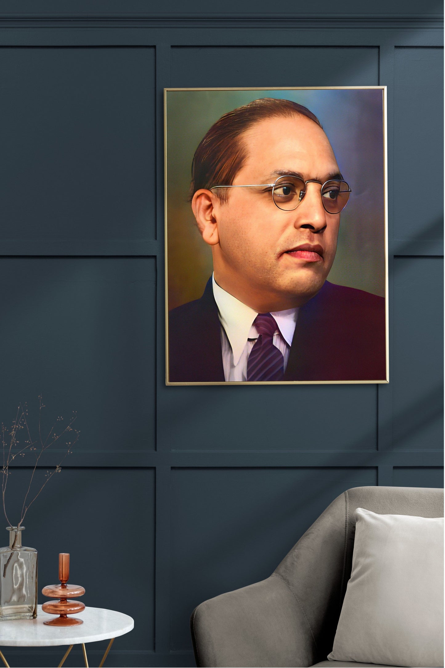 Dr. Babasaheb Ambedkar Photo Frame Wall Art with Frame