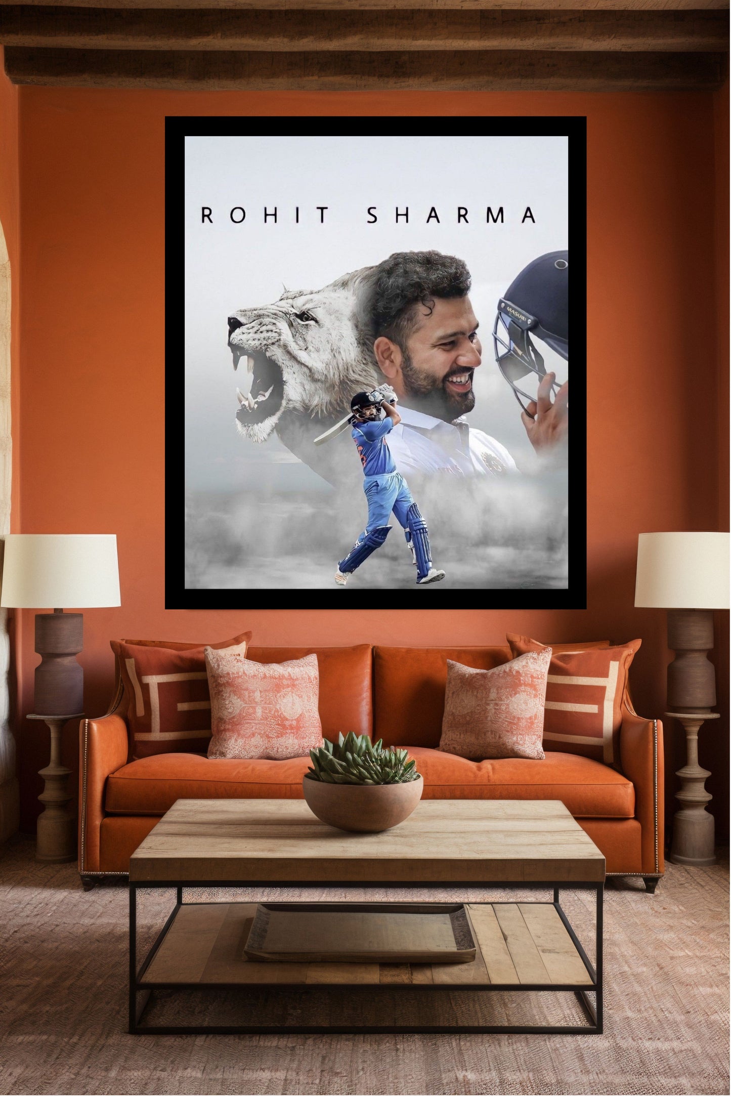 Rohit Sharma Wall Art Motivational Art