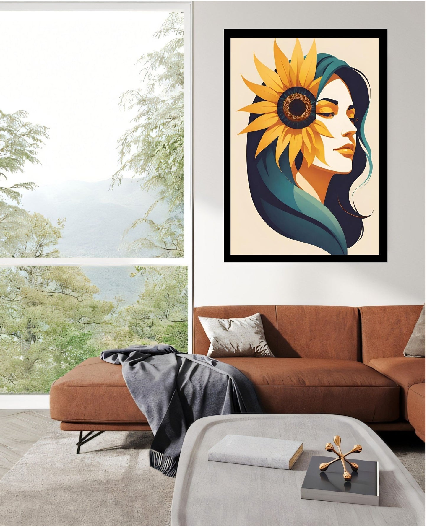 Elegant Canvas Wall Art for Living Room, Bedroom, Office - Modern Abstract Paintings - Framed Decorative Art