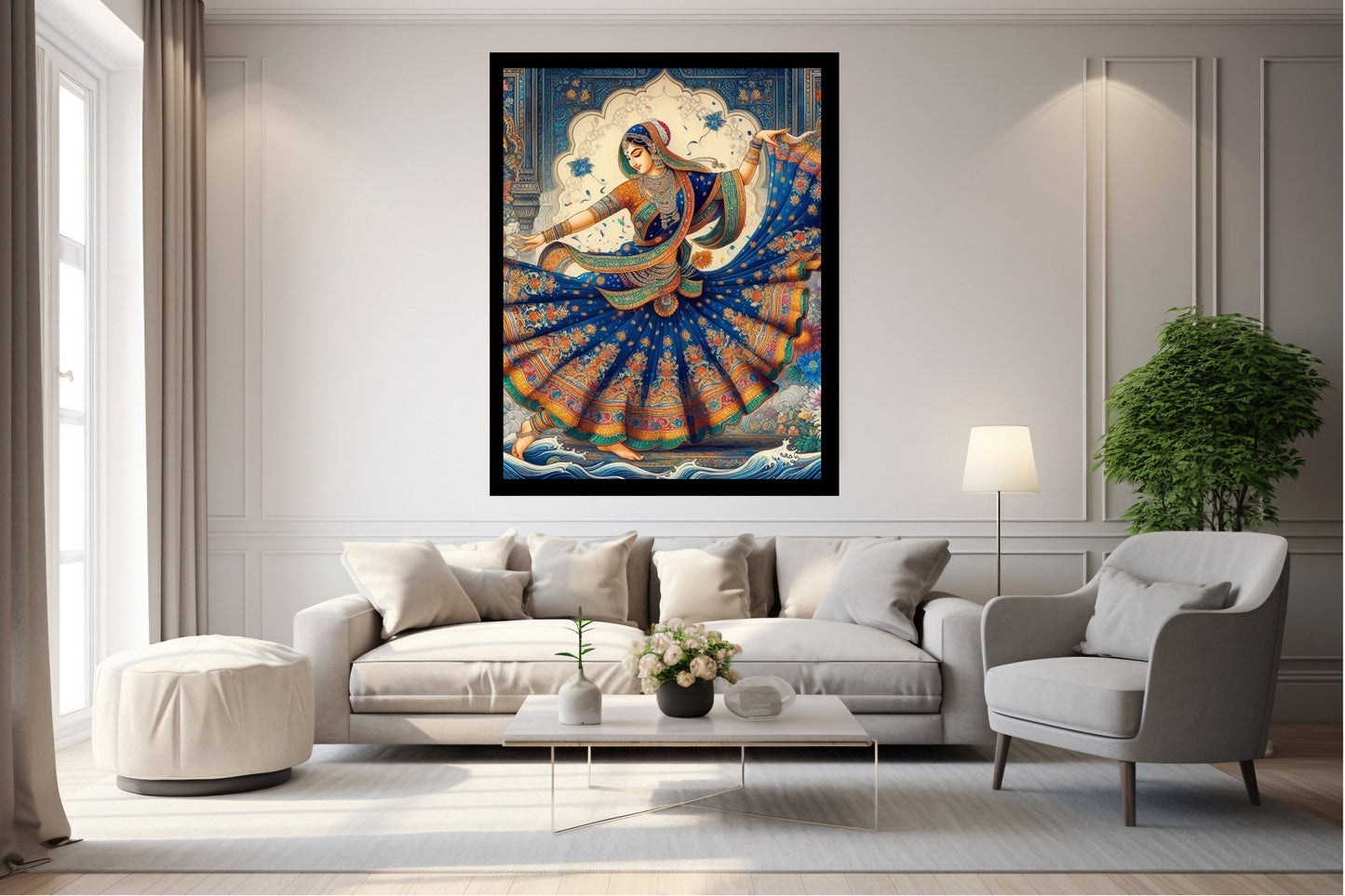 Elegant Canvas Wall Art for Living Room, Bedroom, Office - Modern Abstract Paintings - Framed Decorative Art