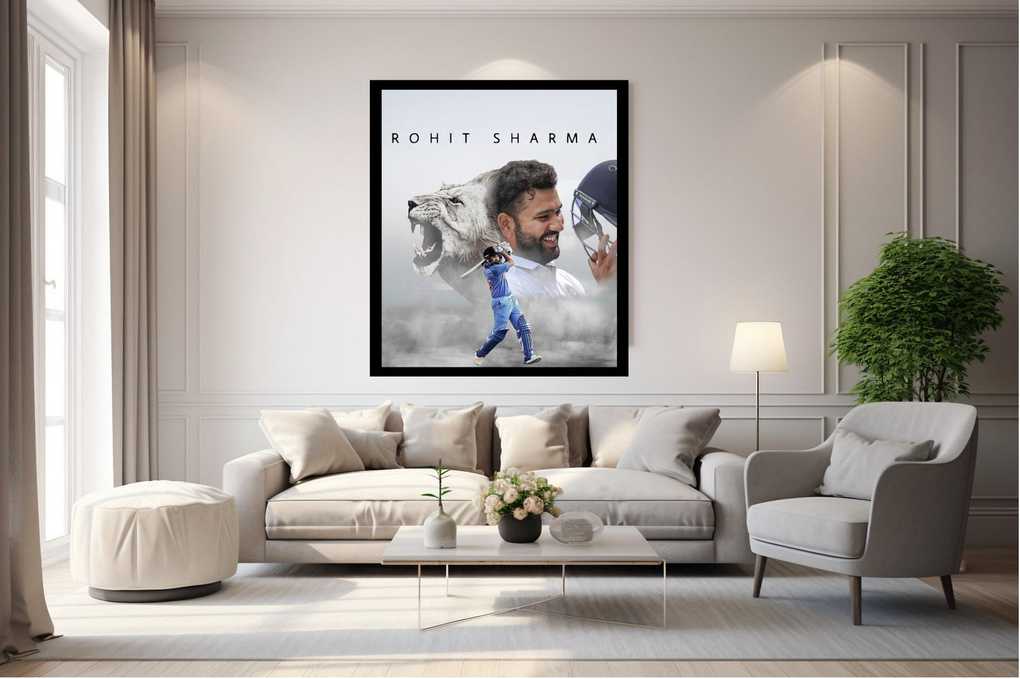 Rohit Sharma Wall Art Motivational Art