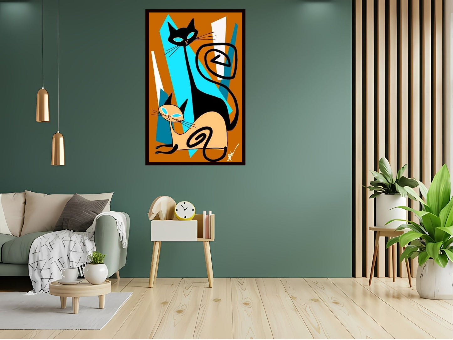 Indian Abstract Canvas Wall Art for Living Room, Bedroom, Office - Modern Abstract Paintings - Framed Decorative Art