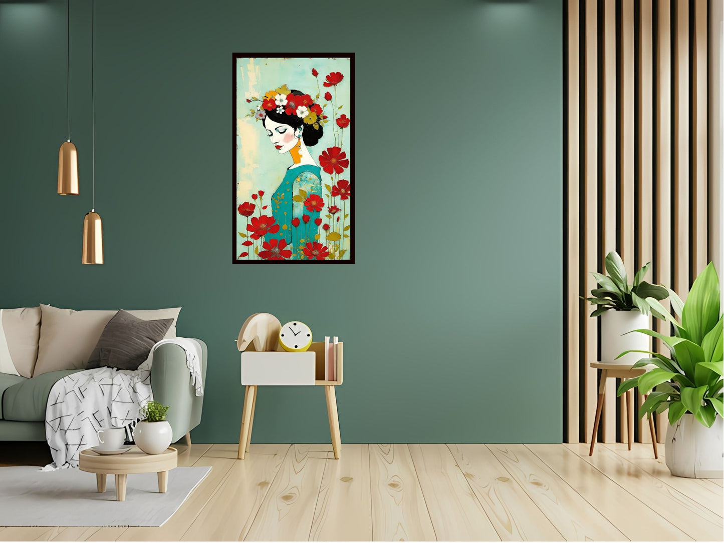 Indian Abstract Canvas Wall Art for Living Room, Bedroom, Office - Modern Abstract Paintings - Framed Decorative Art