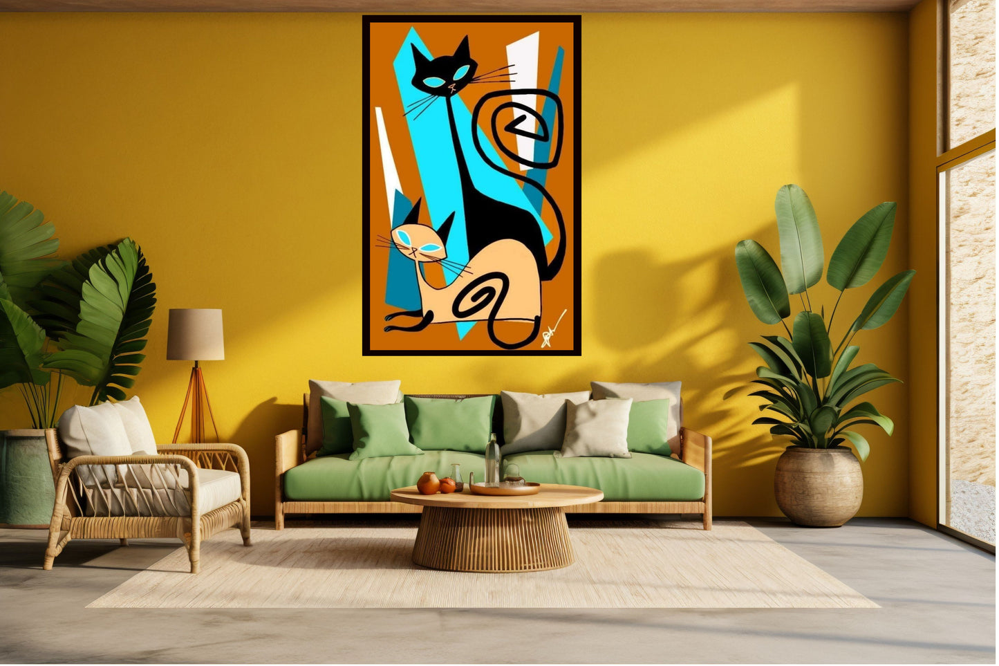 Indian Abstract Canvas Wall Art for Living Room, Bedroom, Office - Modern Abstract Paintings - Framed Decorative Art