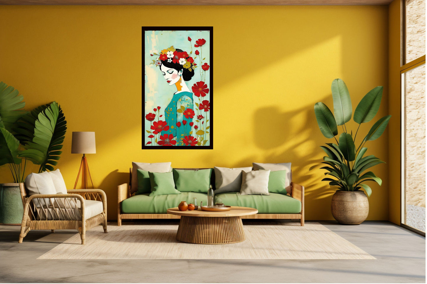 Indian Abstract Canvas Wall Art for Living Room, Bedroom, Office - Modern Abstract Paintings - Framed Decorative Art