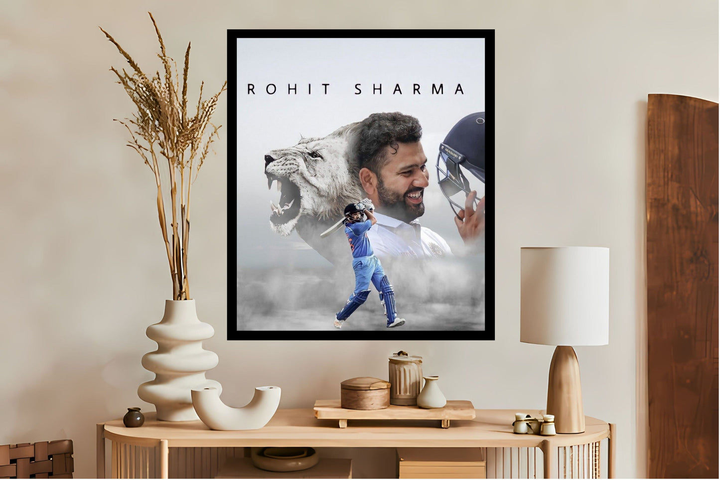 Rohit Sharma Wall Art Motivational Art