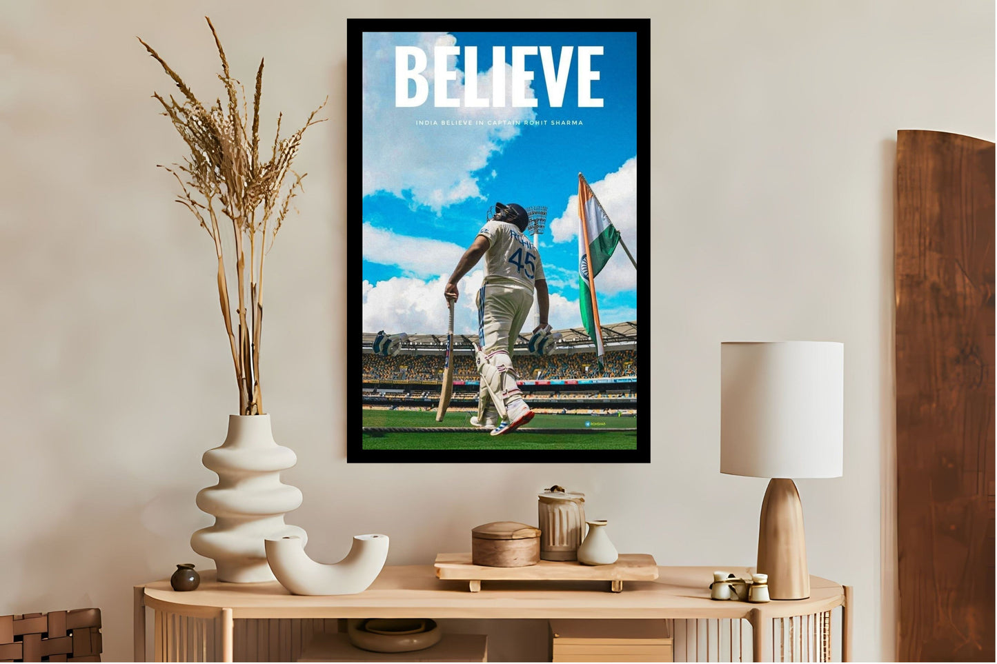 Rohit Sharma Wall Art Motivational Art