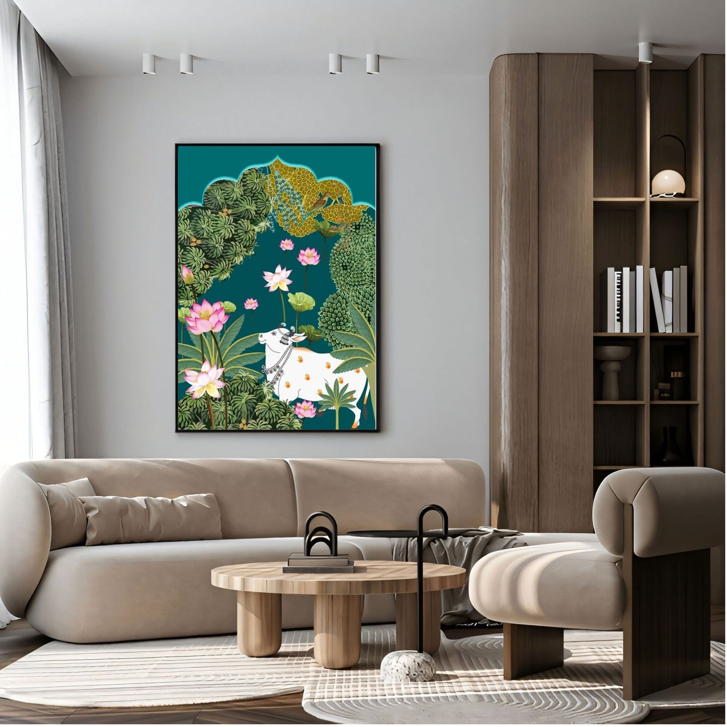Elegant Canvas Wall Art for Living Room, Bedroom, Office - Modern Abstract Paintings - Framed Decorative Art