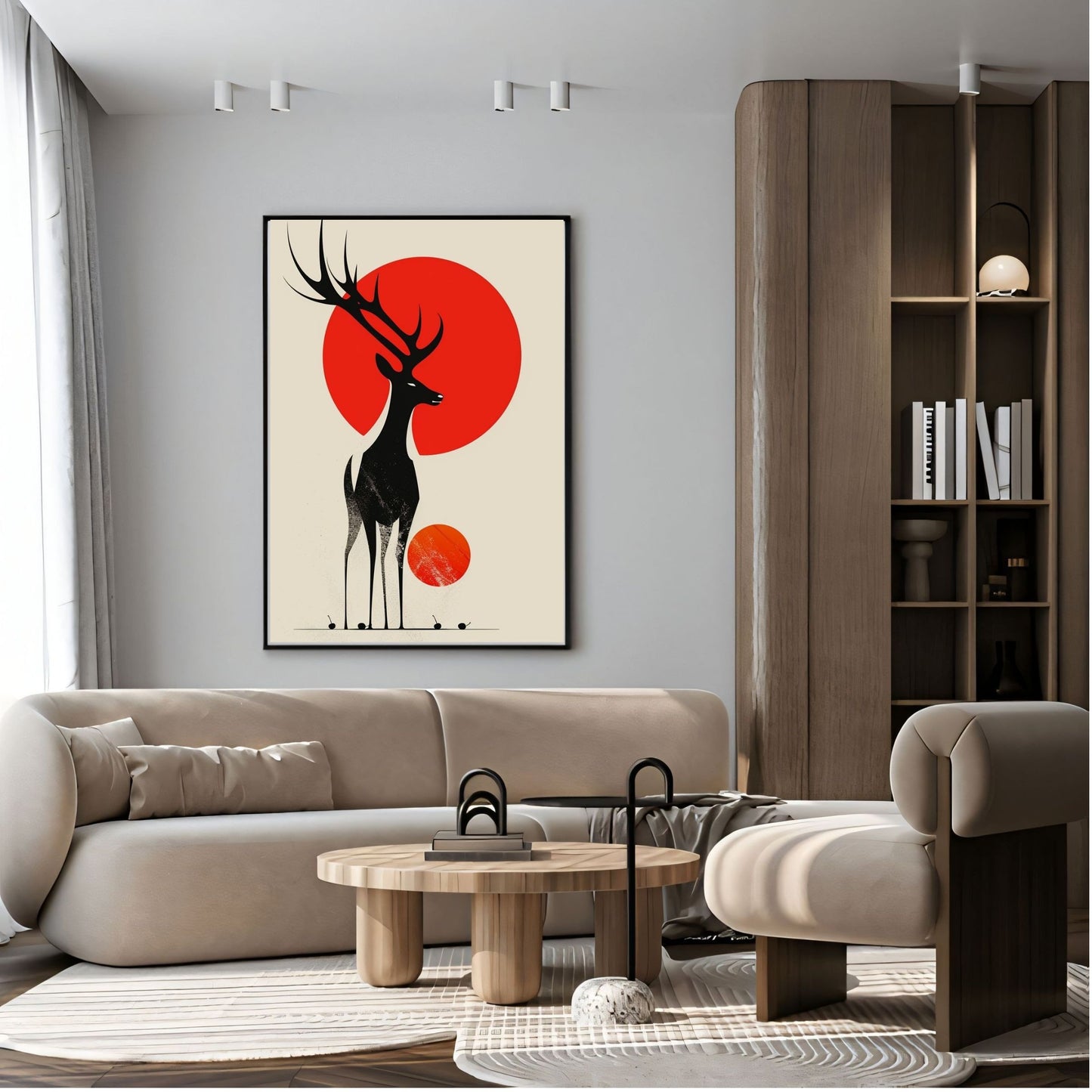 Elegant Canvas Wall Art for Living Room, Bedroom, Office - Modern Abstract Paintings - Framed Decorative Art