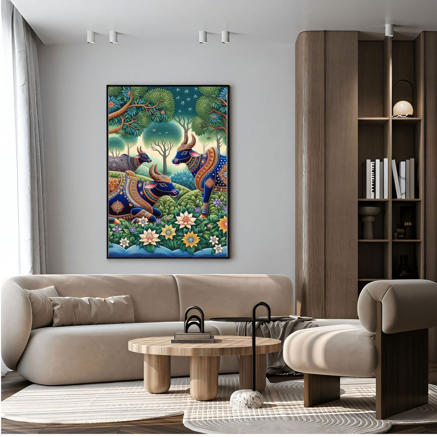 Elegant Canvas Wall Art for Living Room, Bedroom, Office - Modern Abstract Paintings - Framed Decorative Art