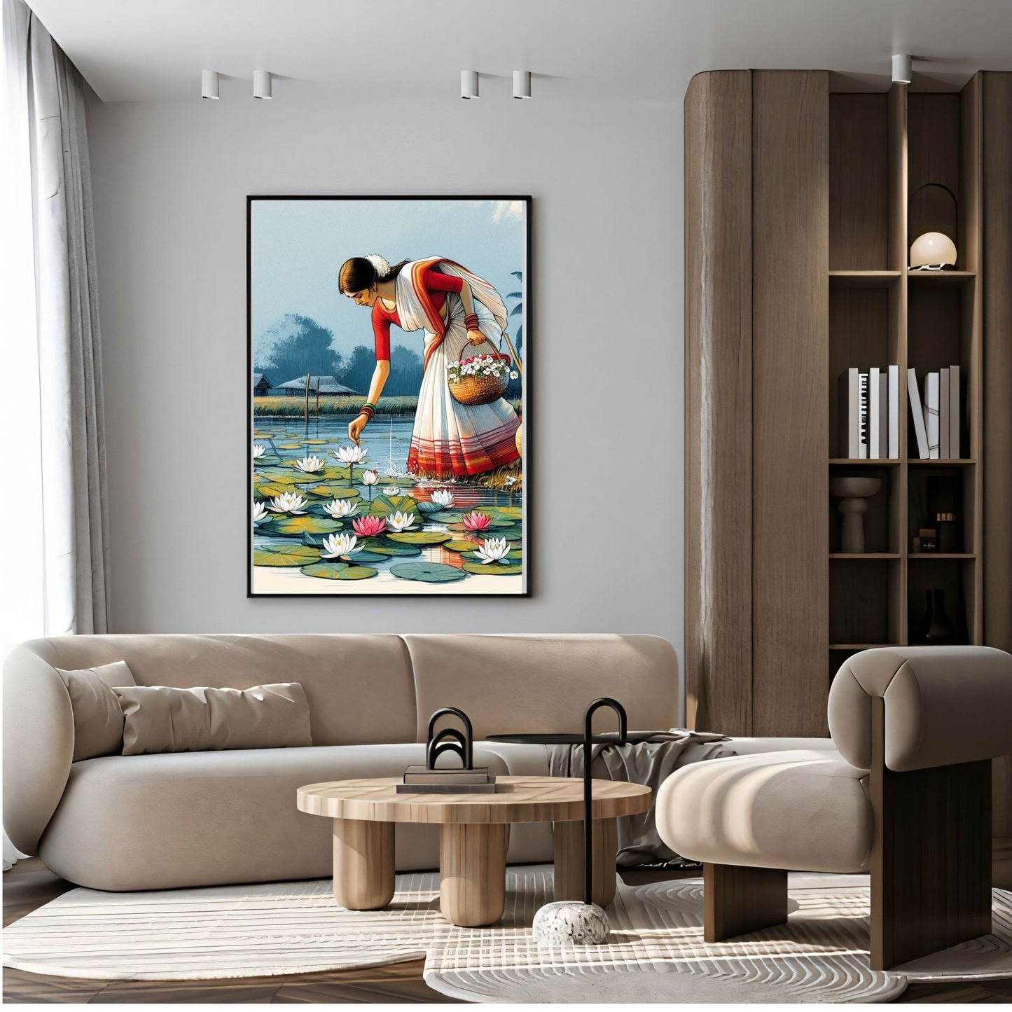 Elegant Canvas Wall Art for Living Room, Bedroom, Office - Modern Abstract Paintings - Framed Decorative Art