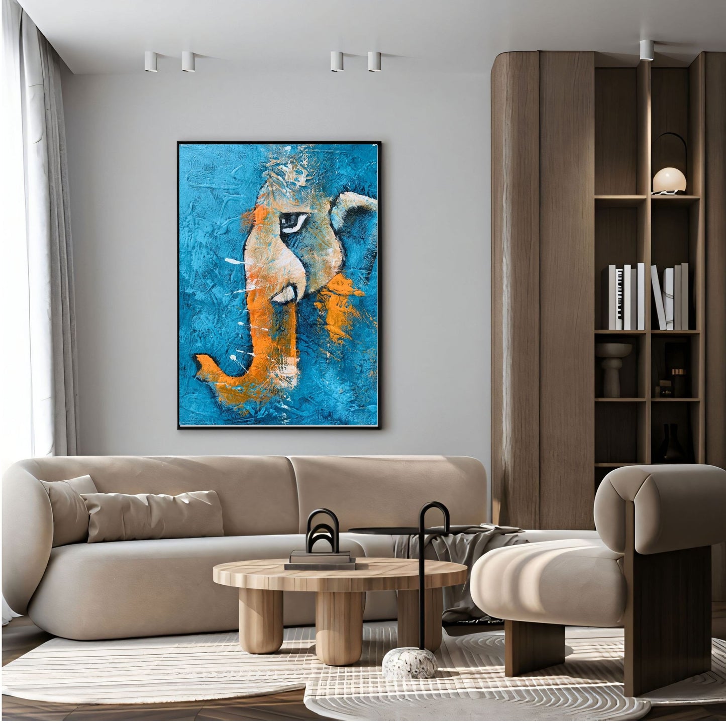 Elegant Canvas Wall Art for Living Room, Bedroom, Office - Modern Abstract Paintings - Framed Decorative Art