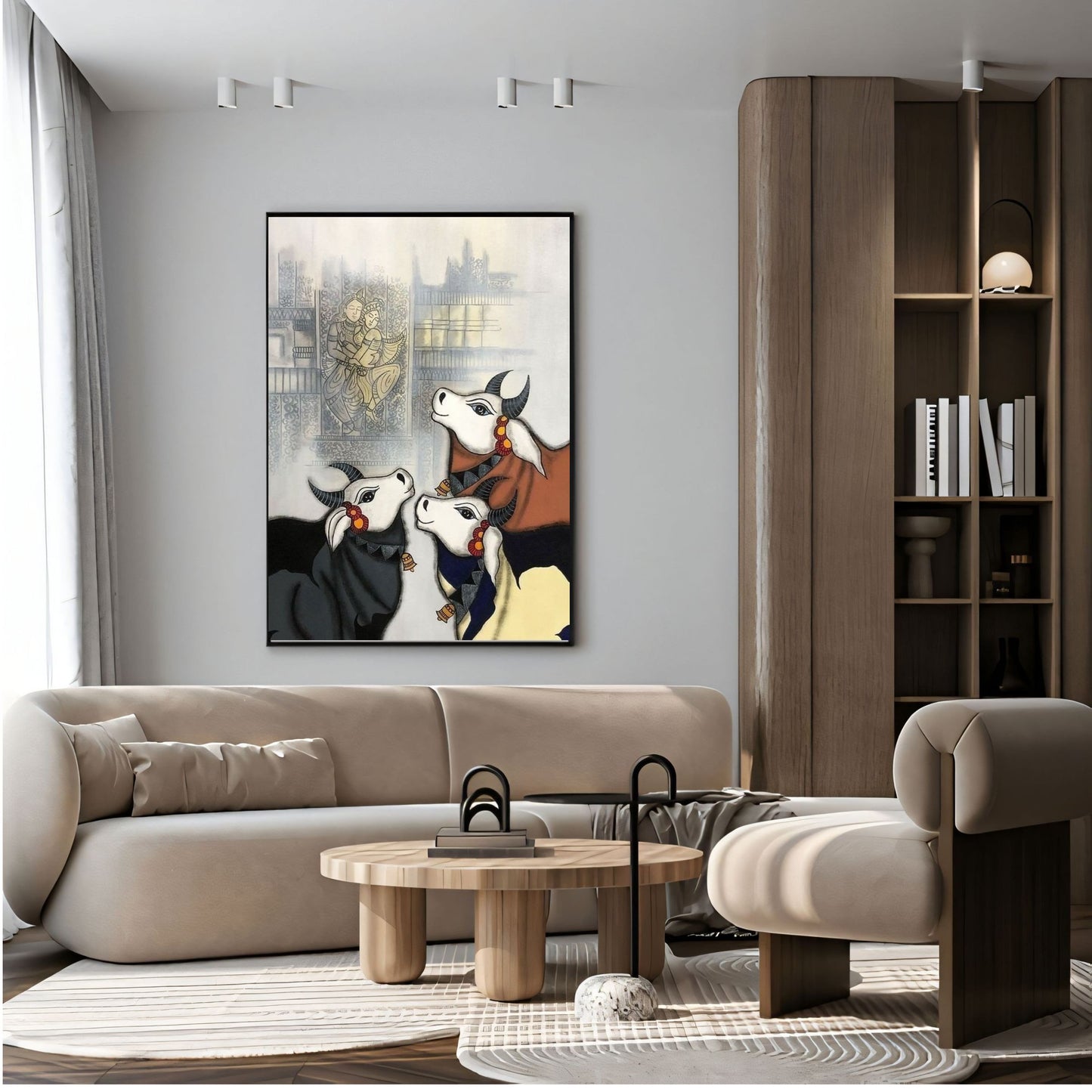 Elegant Canvas Wall Art for Living Room, Bedroom, Office - Modern Abstract Paintings - Framed Decorative Art