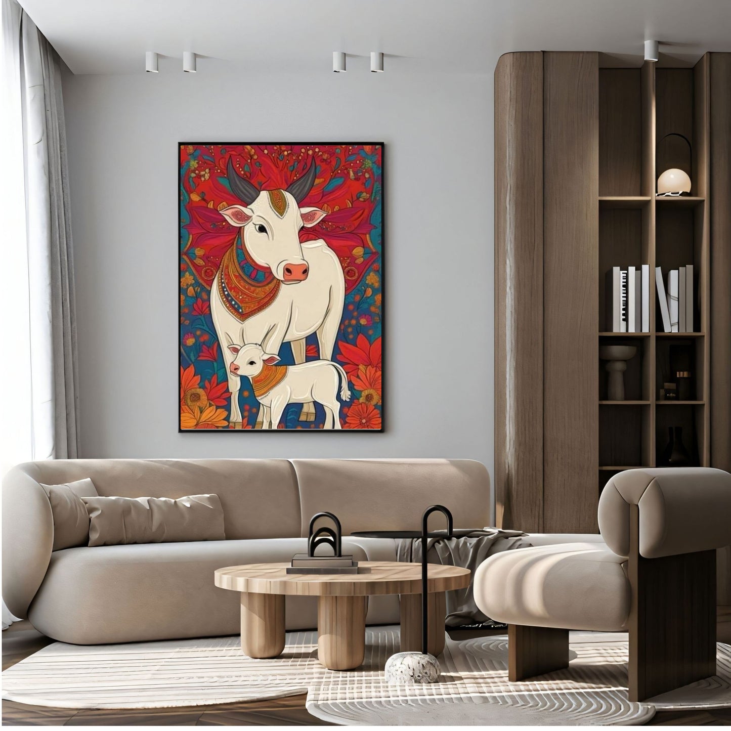 Elegant Canvas & Digital Wall Art for Living Room, Bedroom, Office - Modern Abstract Paintings - Framed Decorative Art