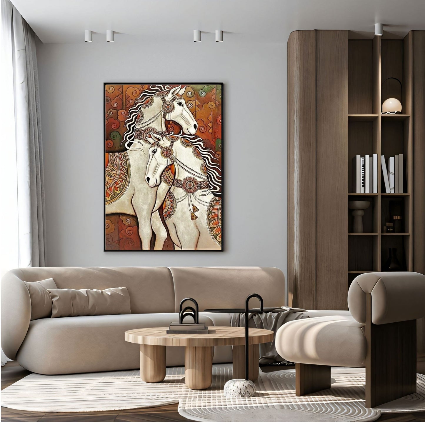 Elegant Canvas Wall Art for Living Room, Bedroom, Office - Modern Abstract Paintings - Framed Decorative Art
