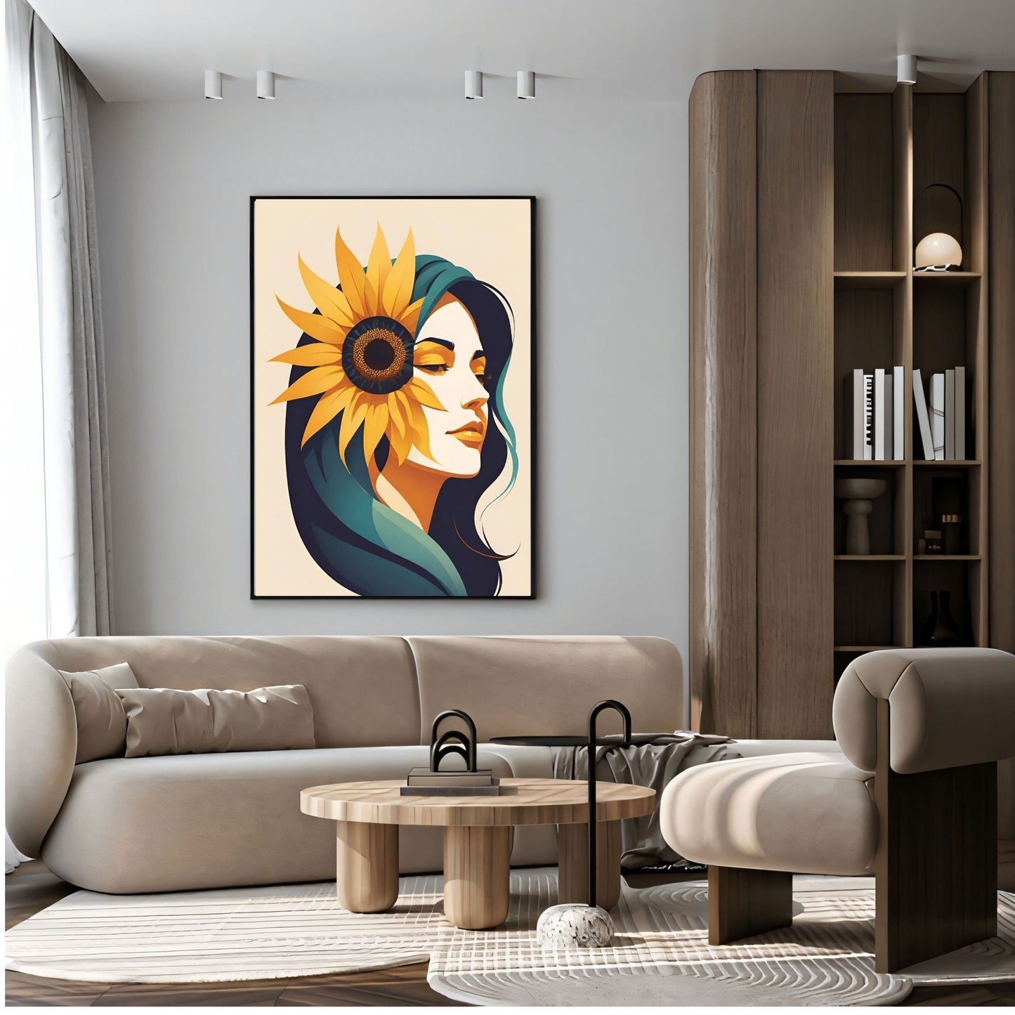 Elegant Canvas Wall Art for Living Room, Bedroom, Office - Modern Abstract Paintings - Framed Decorative Art