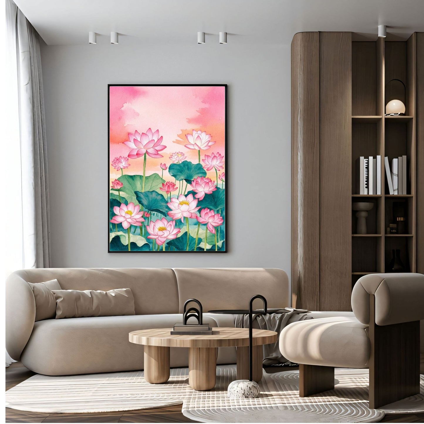 Elegant Canvas Wall Art for Living Room, Bedroom, Office - Modern Abstract Paintings - Framed Decorative Art