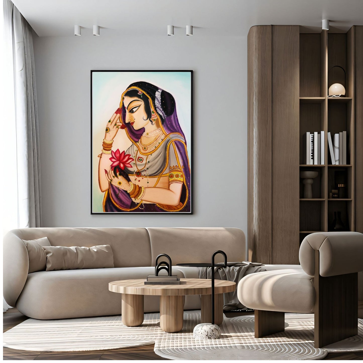 Elegant Canvas Wall Art for Living Room, Bedroom, Office - Modern Abstract Paintings - Framed Decorative Art