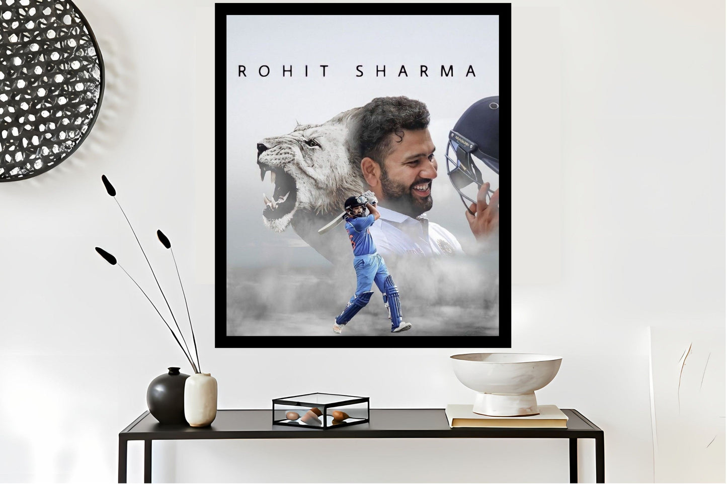 Rohit Sharma Wall Art Motivational Art