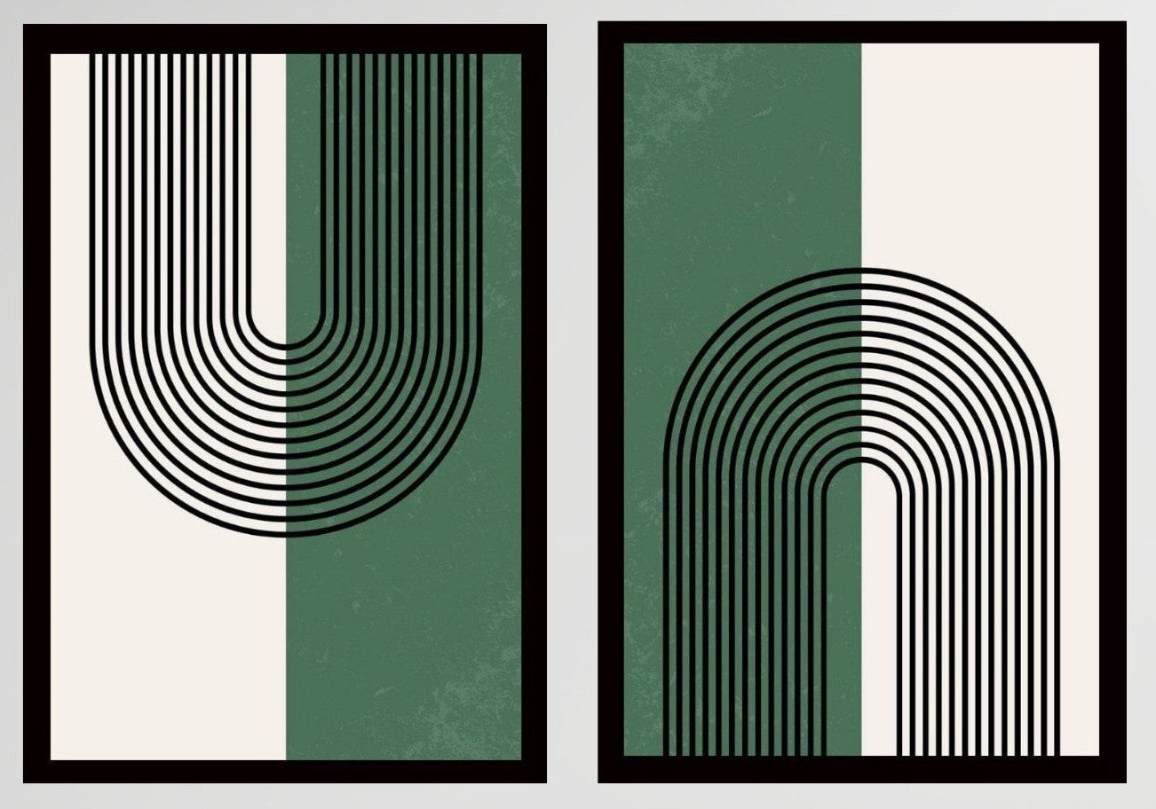 Indian Abstract Canvas Wall Art for Living Room, Bedroom, Office - Modern Abstract Paintings - Framed Decorative Art Pack of 2