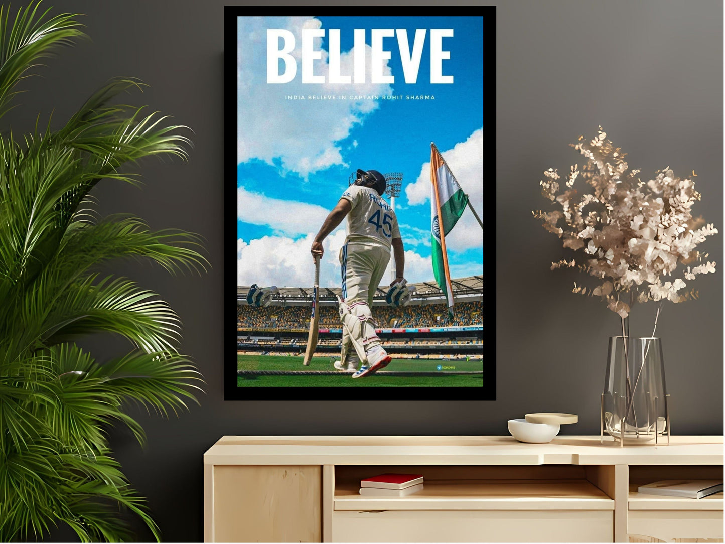 Rohit Sharma Wall Art Motivational Art