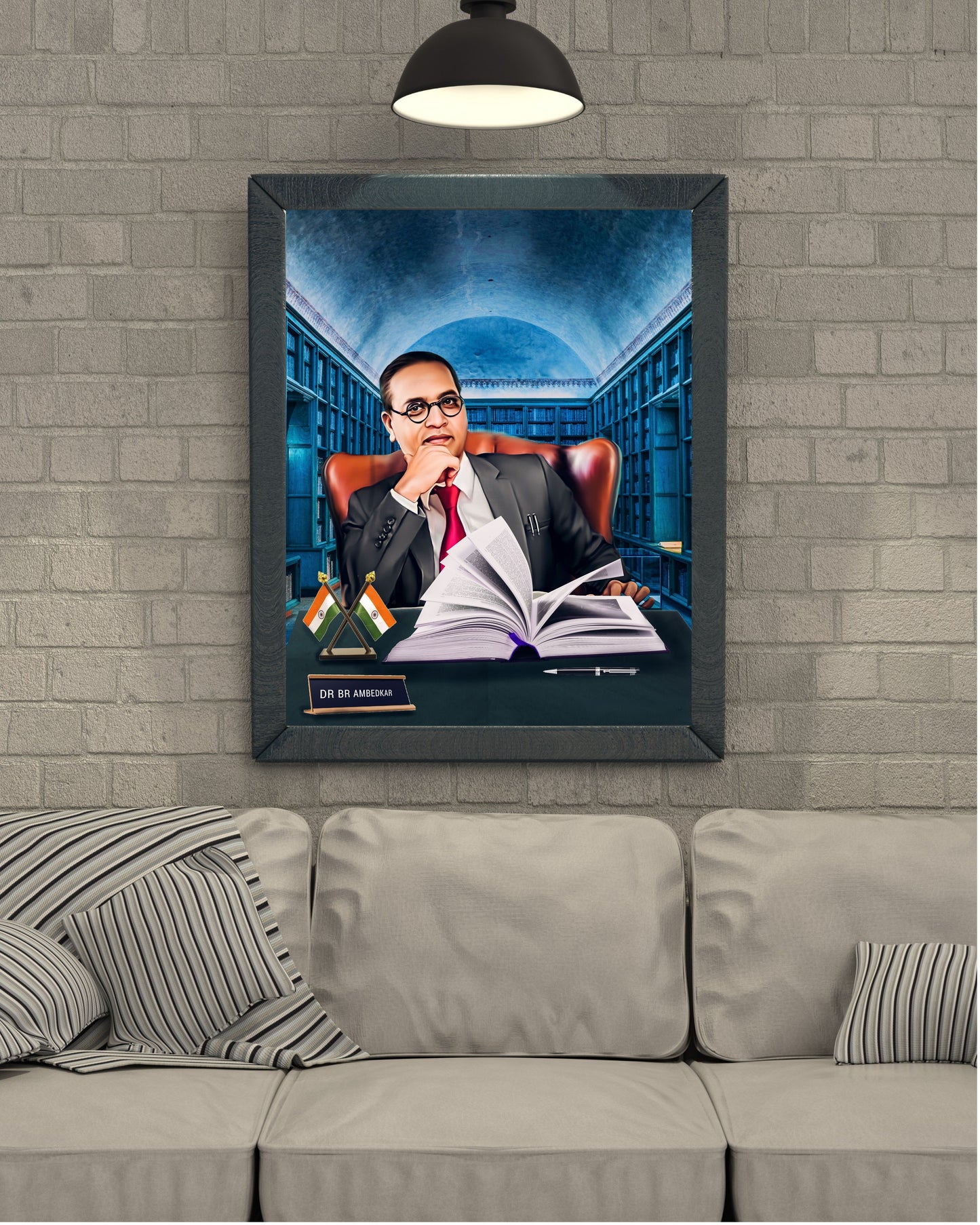 Dr. Babasaheb Ambedkar Photo Frame Wall Art with Frame