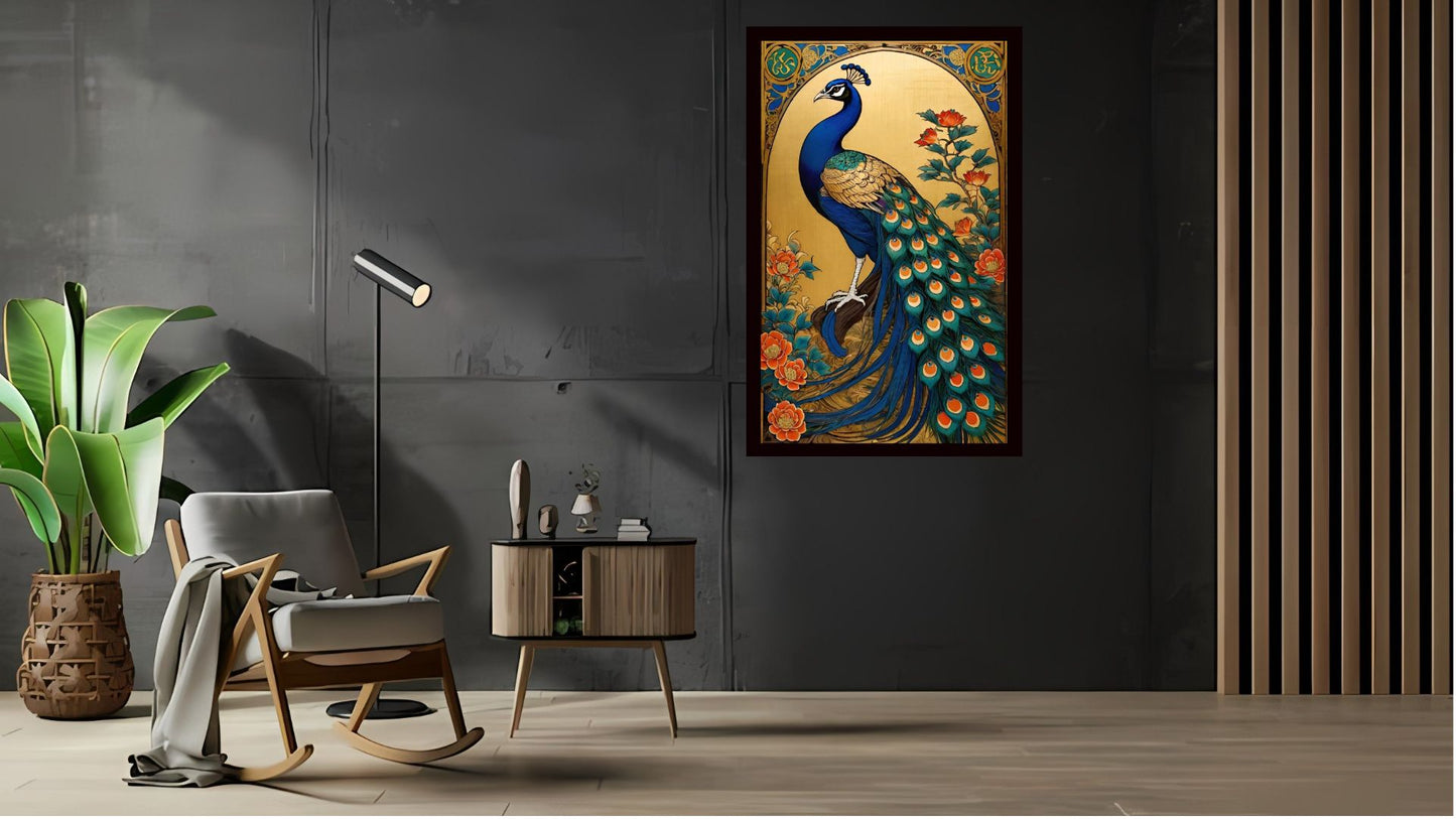 Indian Abstract Canvas Wall Art for Living Room, Bedroom, Office - Modern Abstract Paintings - Framed Decorative Art