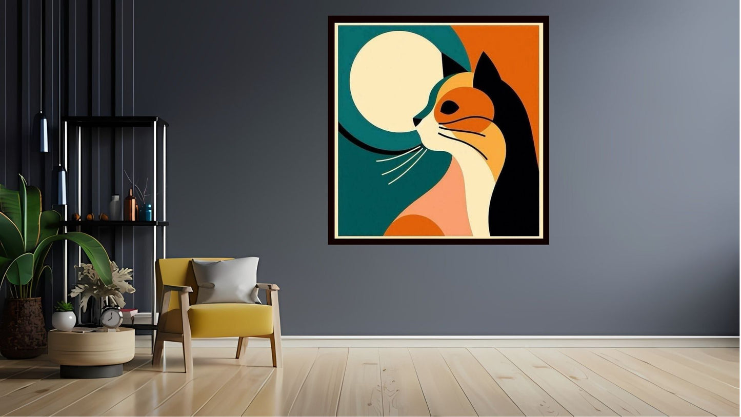 Indian Abstract Canvas Wall Art for Living Room, Bedroom, Office - Modern Abstract Paintings - Framed Decorative Art