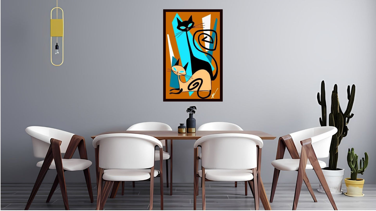 Indian Abstract Canvas Wall Art for Living Room, Bedroom, Office - Modern Abstract Paintings - Framed Decorative Art