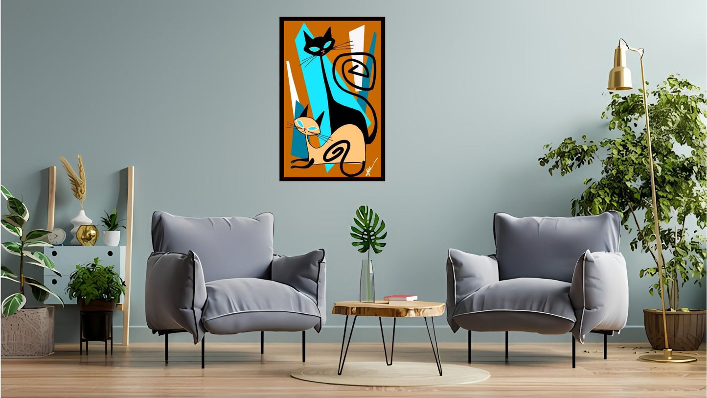 Indian Abstract Canvas Wall Art for Living Room, Bedroom, Office - Modern Abstract Paintings - Framed Decorative Art