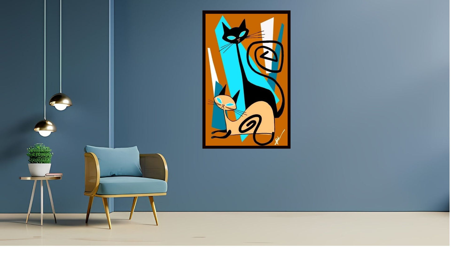 Indian Abstract Canvas Wall Art for Living Room, Bedroom, Office - Modern Abstract Paintings - Framed Decorative Art