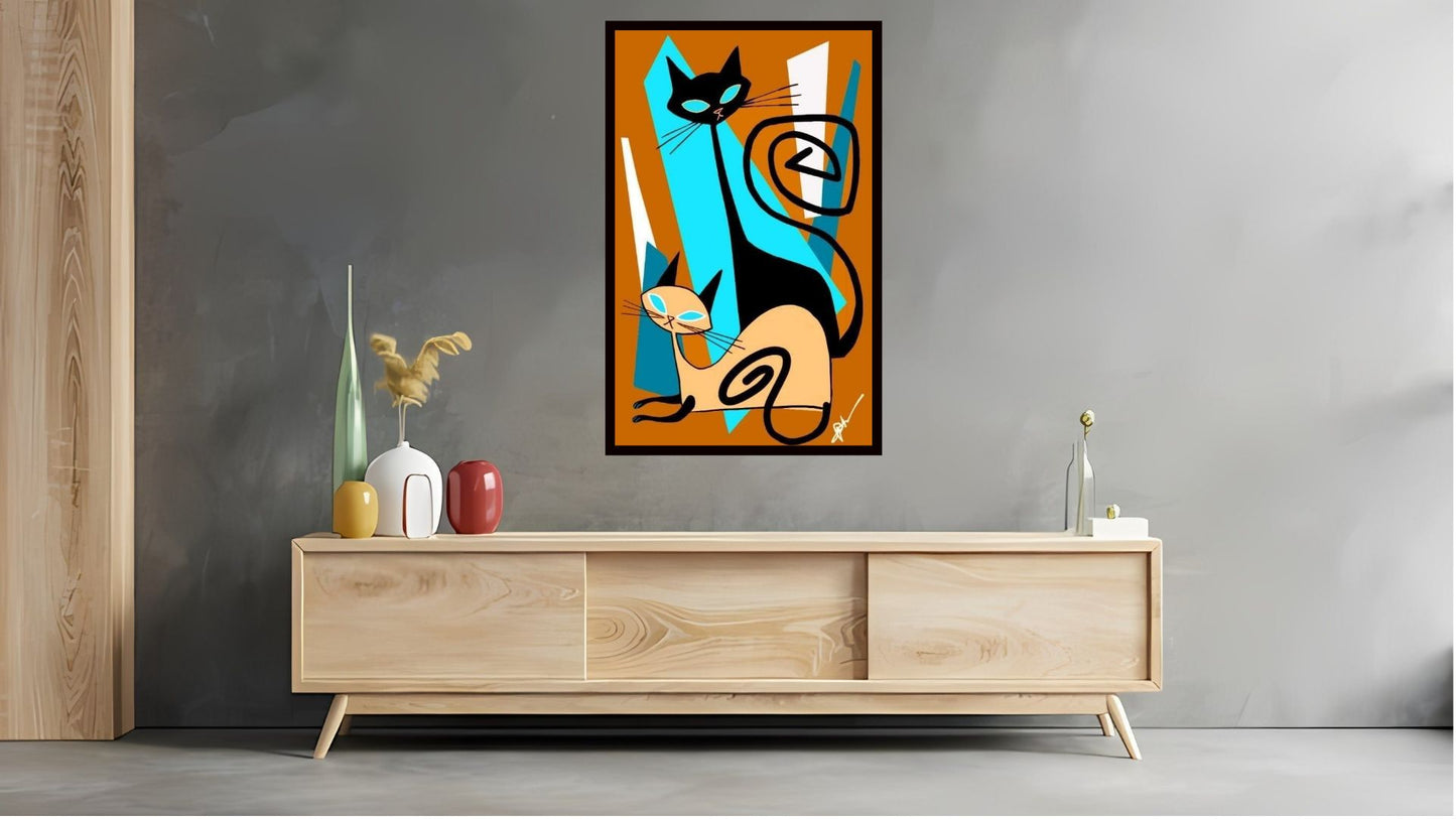 Indian Abstract Canvas Wall Art for Living Room, Bedroom, Office - Modern Abstract Paintings - Framed Decorative Art