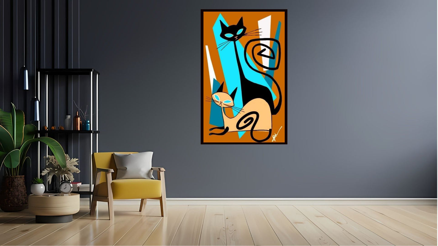 Indian Abstract Canvas Wall Art for Living Room, Bedroom, Office - Modern Abstract Paintings - Framed Decorative Art