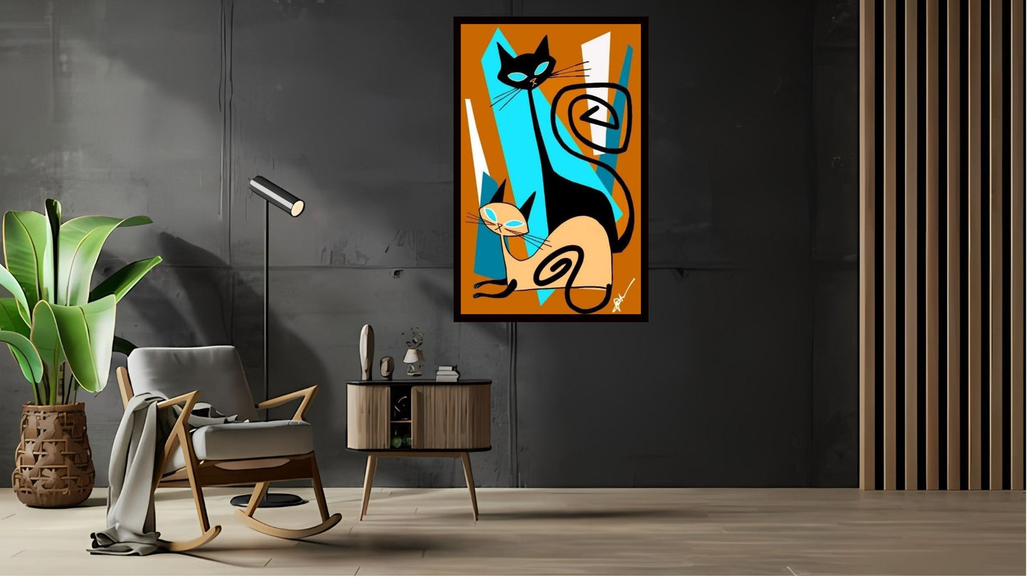 Indian Abstract Canvas Wall Art for Living Room, Bedroom, Office - Modern Abstract Paintings - Framed Decorative Art