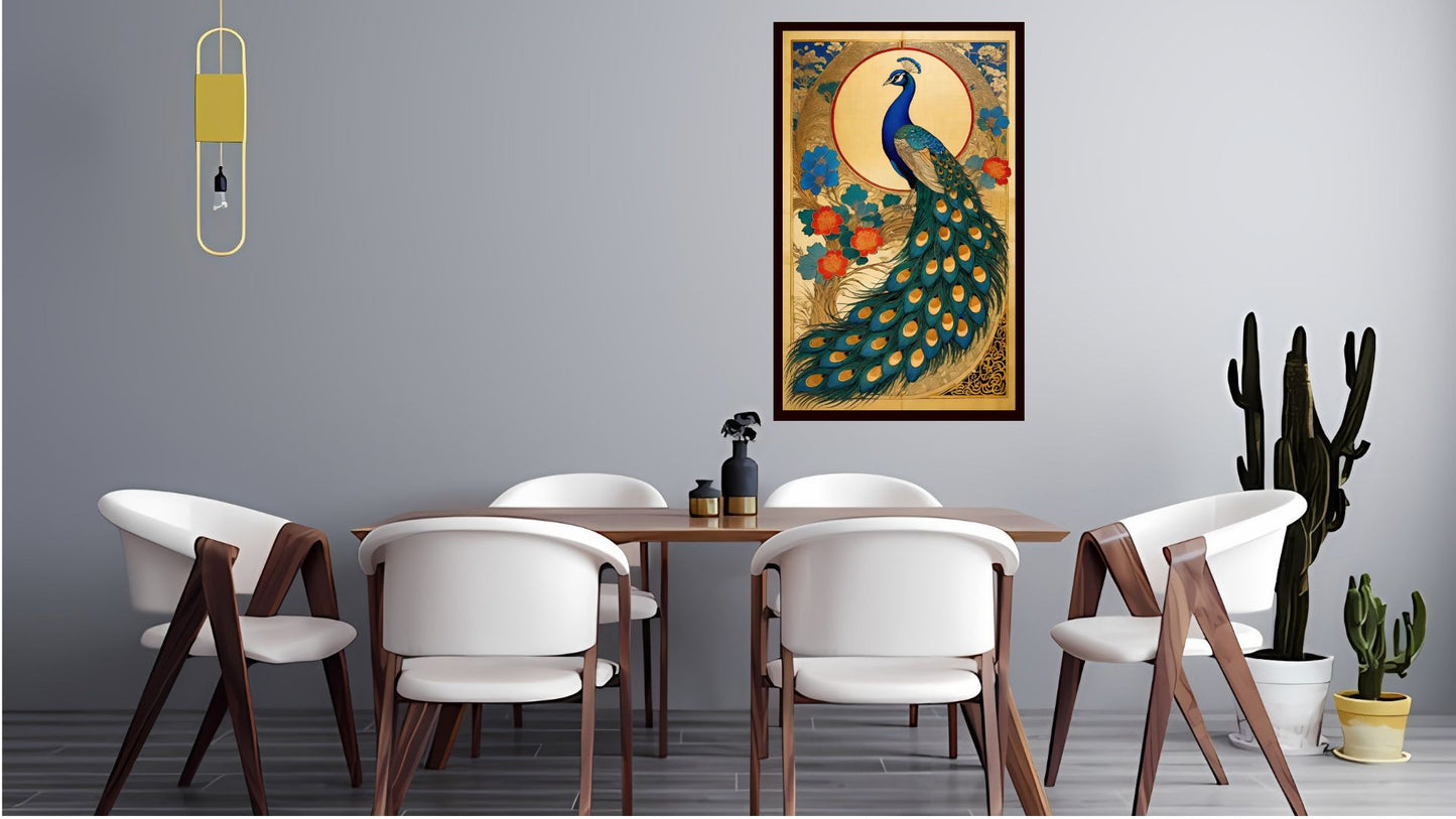 Indian Abstract Canvas Wall Art for Living Room, Bedroom, Office - Modern Abstract Paintings - Framed Decorative Art