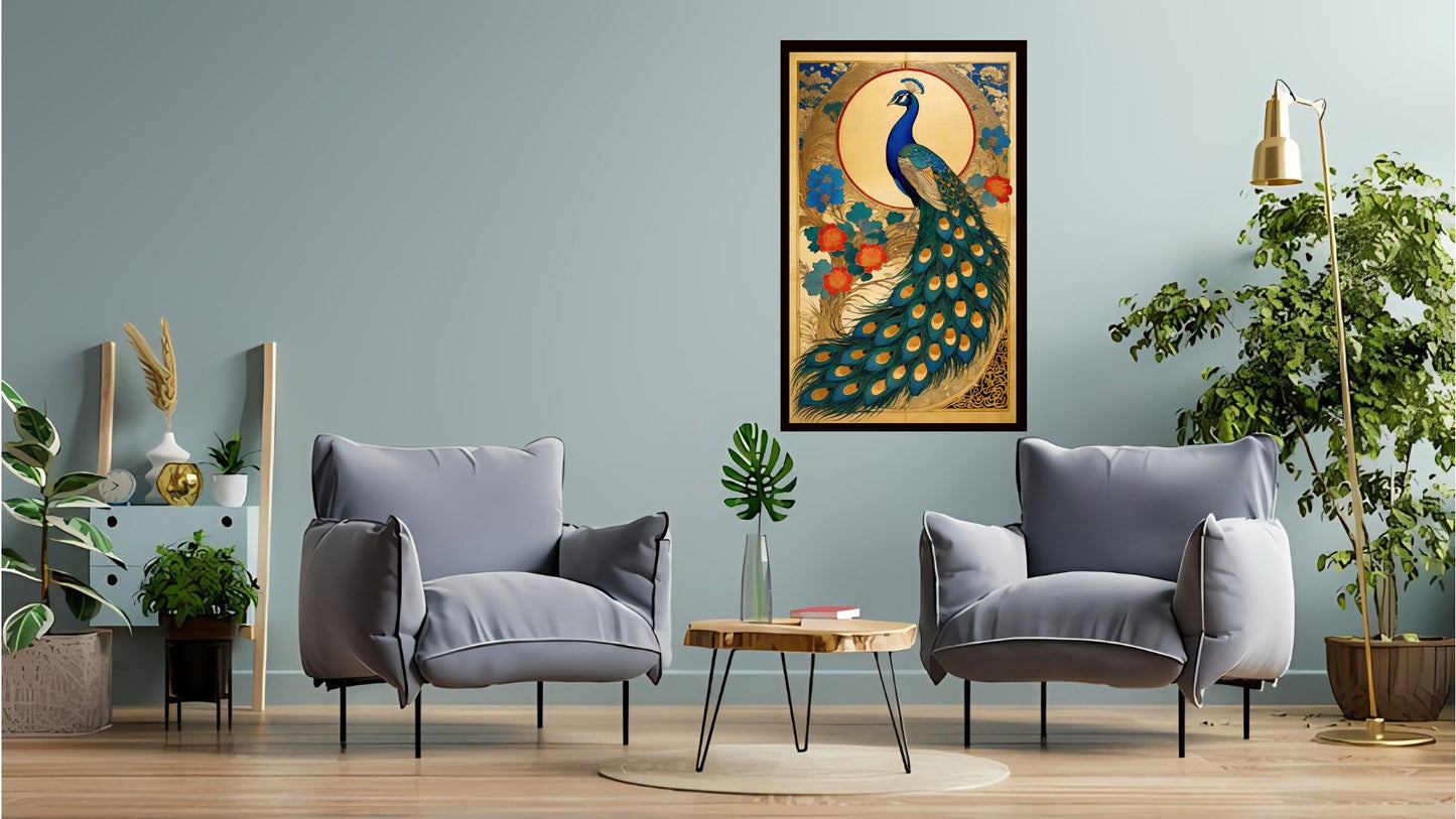 Indian Abstract Canvas Wall Art for Living Room, Bedroom, Office - Modern Abstract Paintings - Framed Decorative Art