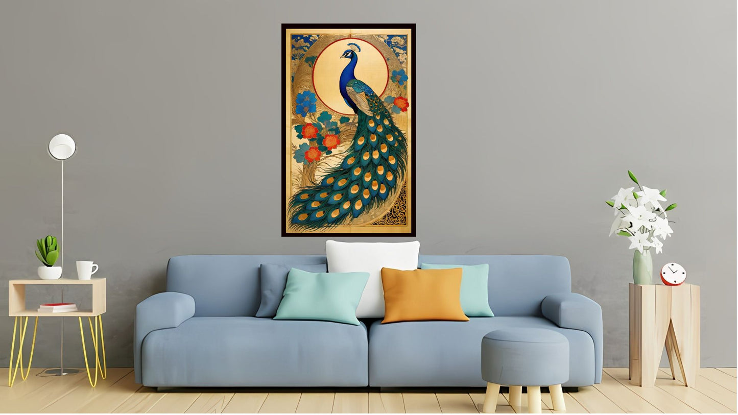 Indian Abstract Canvas Wall Art for Living Room, Bedroom, Office - Modern Abstract Paintings - Framed Decorative Art