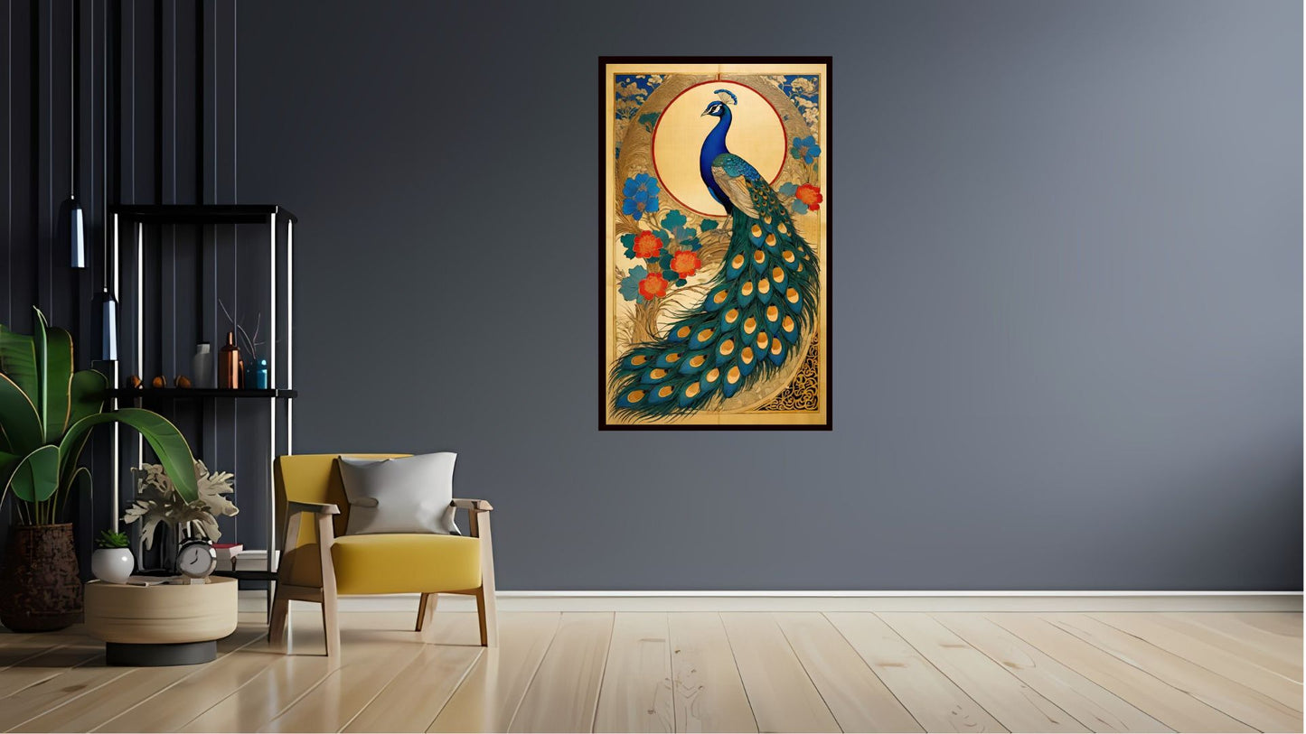 Indian Abstract Canvas Wall Art for Living Room, Bedroom, Office - Modern Abstract Paintings - Framed Decorative Art