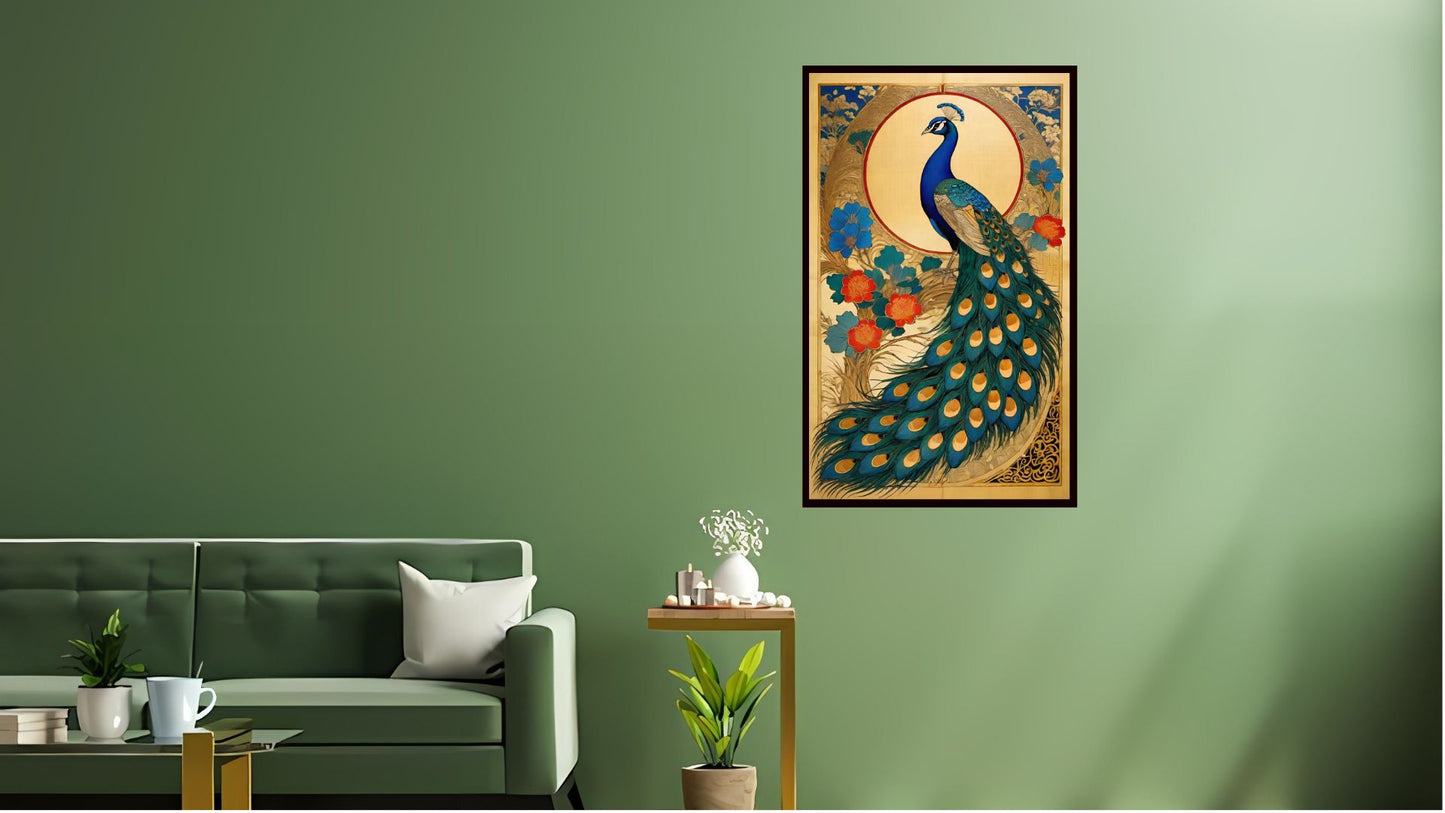 Indian Abstract Canvas Wall Art for Living Room, Bedroom, Office - Modern Abstract Paintings - Framed Decorative Art