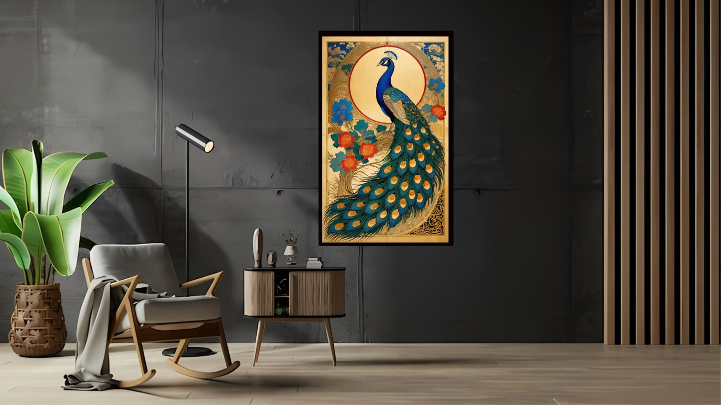 Indian Abstract Canvas Wall Art for Living Room, Bedroom, Office - Modern Abstract Paintings - Framed Decorative Art