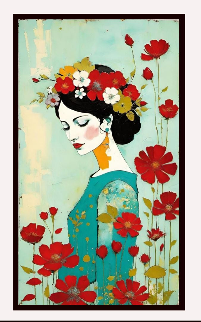 Indian Abstract Canvas Wall Art for Living Room, Bedroom, Office - Modern Abstract Paintings - Framed Decorative Art