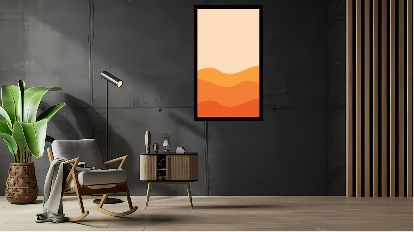 Indian Abstract Canvas Wall Art for Living Room, Bedroom, Office - Modern Abstract Paintings - Framed Decorative Art