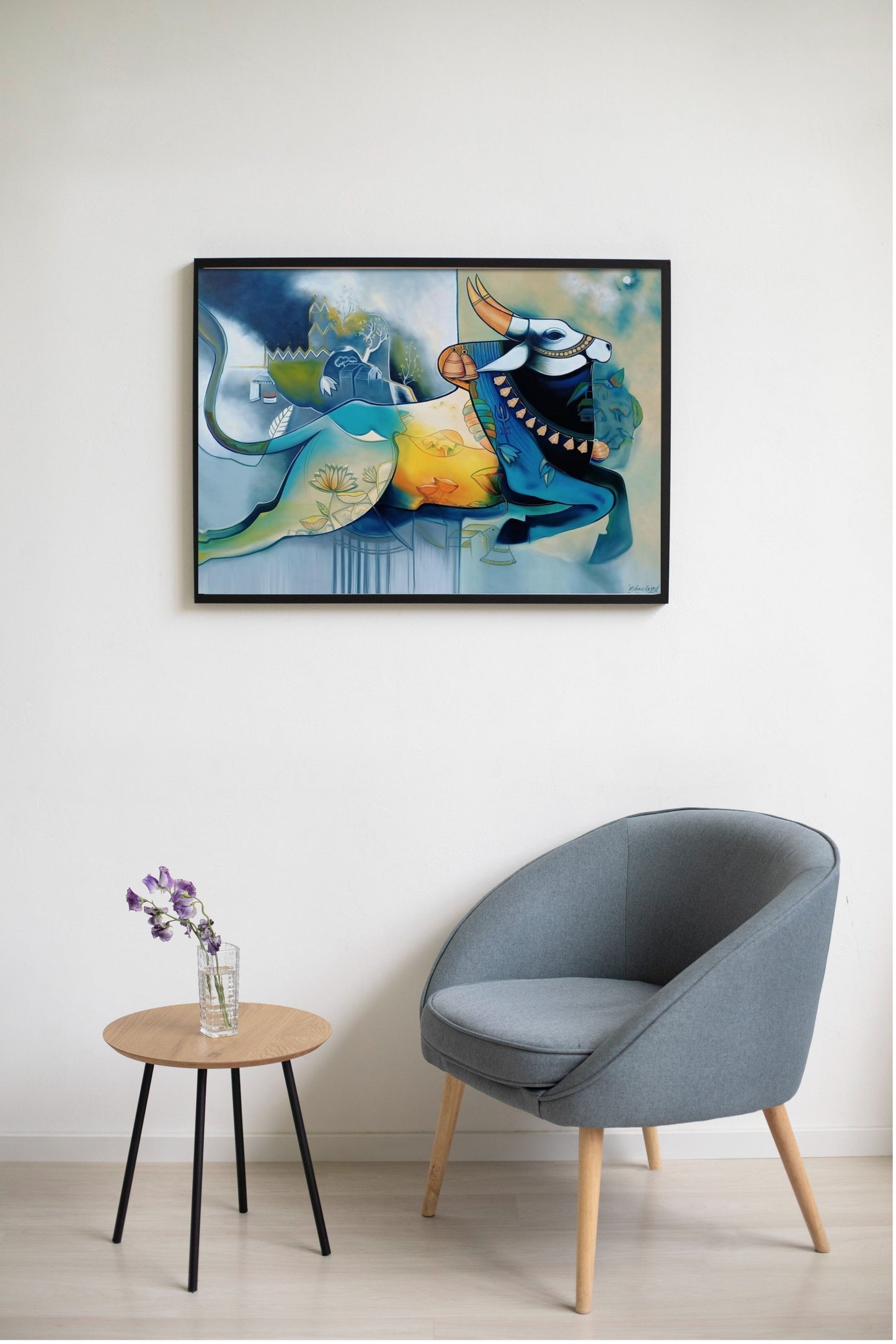 Elegant Canvas Wall Art for Living Room, Bedroom, Office - Modern Abstract Paintings - Framed Decorative Art